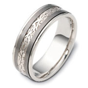 Ruberto -- 7.00 mm Titanium & Gold Dora Wedding Band