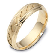 5.50 mm 14K Yellow Gold Dora Woven Wedding Band