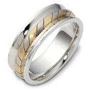 7.50 mm Concave 14K Two Tone Dora Wedding Band