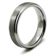 6mm Tungsten Band Textured and Polished Wedding Band