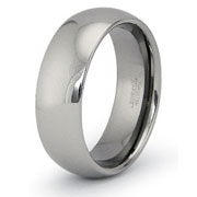 8mm Classic Dome Tungsten Wedding Ring
