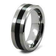 Tungsten and Enamel 8mm Band