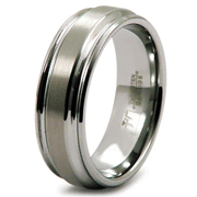 Tungsten Grooved 8mm Band