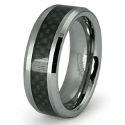 8mm Carbon Fiber Inlay Tungsten Carbide Ring