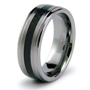 8mm Carbon Fiber Inlay Tungsten Band