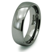 Classic Domed Tungsten Wedding Band