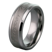 'Forever Love' Laser Engraved Tungsten Wedding Band