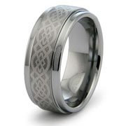 Braid Pattern Laser Engraved Tungsten Wedding Band