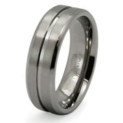 Ridge Titanium 7mm Wedding Ring