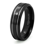 Black Titanium Wedding Band