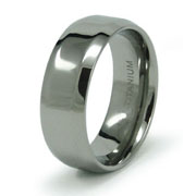 8mm High Polish Titanium Wedding Band