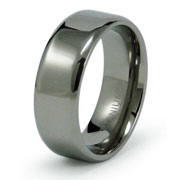 8mm Flat Titanium Wedding Band