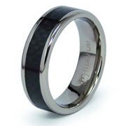 Carbon Fiber Inlay 7mm Titanium Band