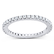 14K White Gold 0.50ct Full Prong Set Eternity Ring