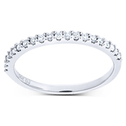 14K White Gold 0.25ct Semi Prong Set Eternity Ring