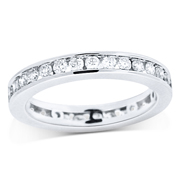 14K White Gold 1.00ct Channel Set Eternity Ring