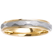 4mm Two Tone 14K Wedding Ring