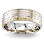 Two Tone 7.00 mm 14K Two Tone Gold Wedding Band