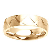 Braid Design 14K Brush Finish Yellow Gold Wedding Band