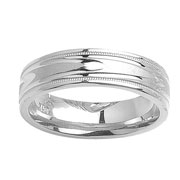 6mm White Gold 14K Wedding Band