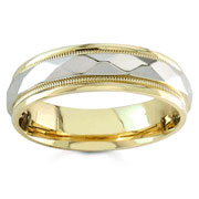 Two Tone 6.00 mm 14K Two Tone Gold Wedding Band
