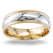Two Tone 6.50 mm 14K Two Tone Gold Wedding Band