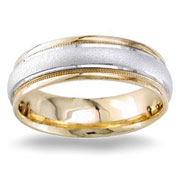Two Tone 6.50 mm 14K Two Tone Gold Wedding Band