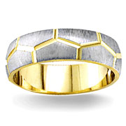 Fancy Design  5.00 mm 14K Two Tone Gold Wedding Band