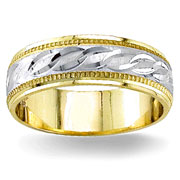 Fancy Design 5.00 mm 14K Two Tone Ring