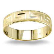 Fancy Design  5.00 mm 14K Yellow Gold Wedding Band
