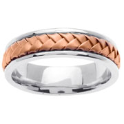 14K White and Rose Gold Braided Ring