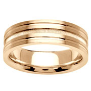 Contemporary Design 14K Yellow Gold Wedding Band