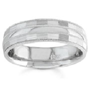 6.50 mm 14K White Gold Wedding Band