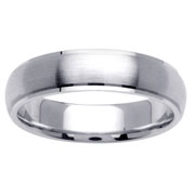 5.5mm 14K White Gold Wedding Band
