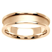 Brush Finish 14K 6mm Yellow Gold Wedding Band