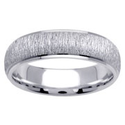 Florentine Texture 14K White Gold Wedding Band