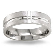 6.50 mm 14K Contemporary White Gold Wedding Band