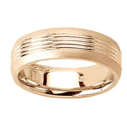 7mm Satin Edge 14K Yellow Gold Wedding Band