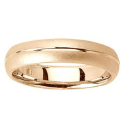 5mm Satin 14K Yellow Gold Wedding Band