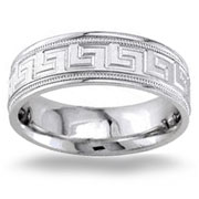6.50 mm 14K White Gold Wedding Band