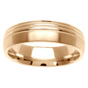 Milgrain Design 14K Yellow Gold 6mm Ring