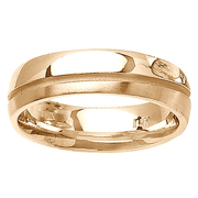 14K White Gold 6mm Wedding Band