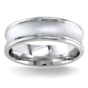 Fancy Design  7.00 mm 14K White Gold Wedding Band