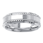 14K Milgrain Designer Edge Wedding Ring