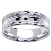 Design Edge 14K White Gold Wedding Ring
