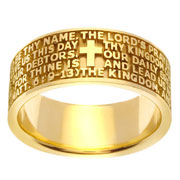 Our Father Prayer Ring in 14K Yellow Gold