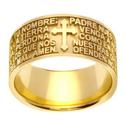 Padre Nuestro Ring in 14K Yellow Gold