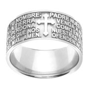 Padre Nuestro Ring in 14K White Gold