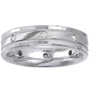 Milgrain Textured Bezel Diamond Eternity Band