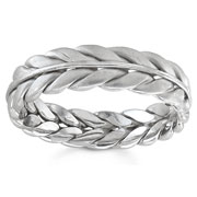 6.00 mm 14K White Gold Wedding Band
